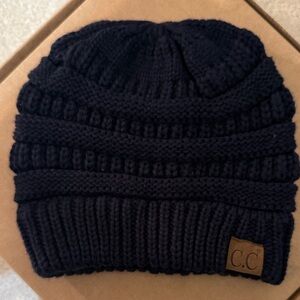 C.C Dark Blue Knit Beanie